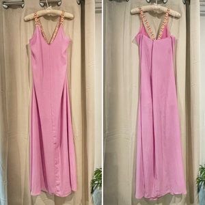 Copper Penny Izzy and Lola Pink Dahlia Maxi Dress Size M NWT